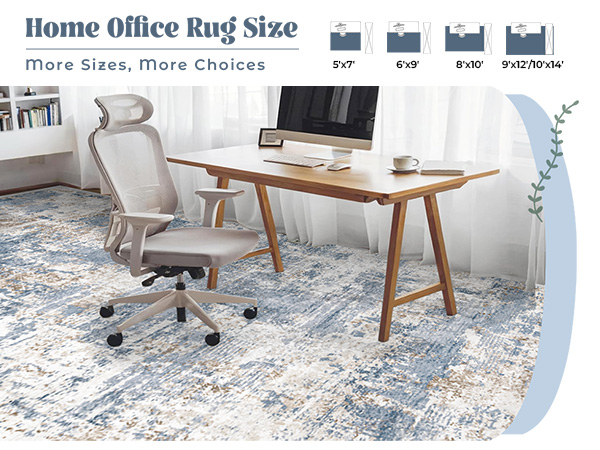 home office rug sizes