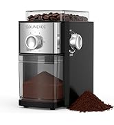 Rounexes Burr Coffee Grinder Electric, Coffee Beans Grinder for Home Use, Burr Mill Grinder with ...