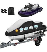 Jetski Covers,420D Heavy Duty Jet Ski Cover 2-3 Seater Compatible with Yamaha Seadoo with 2 Vents...