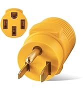 MECMO NEMA 6-50P to 14-50R EV Tesla Charger Adapter Cord, 240V 50 Amp 3 Prong Welder Plug to 4 Pr...