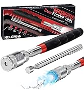 Magnetic Pickup Tools Men Gifts - 4 PCS Christmas Stocking Stuffers for Men Dad Birthday LED Tele...