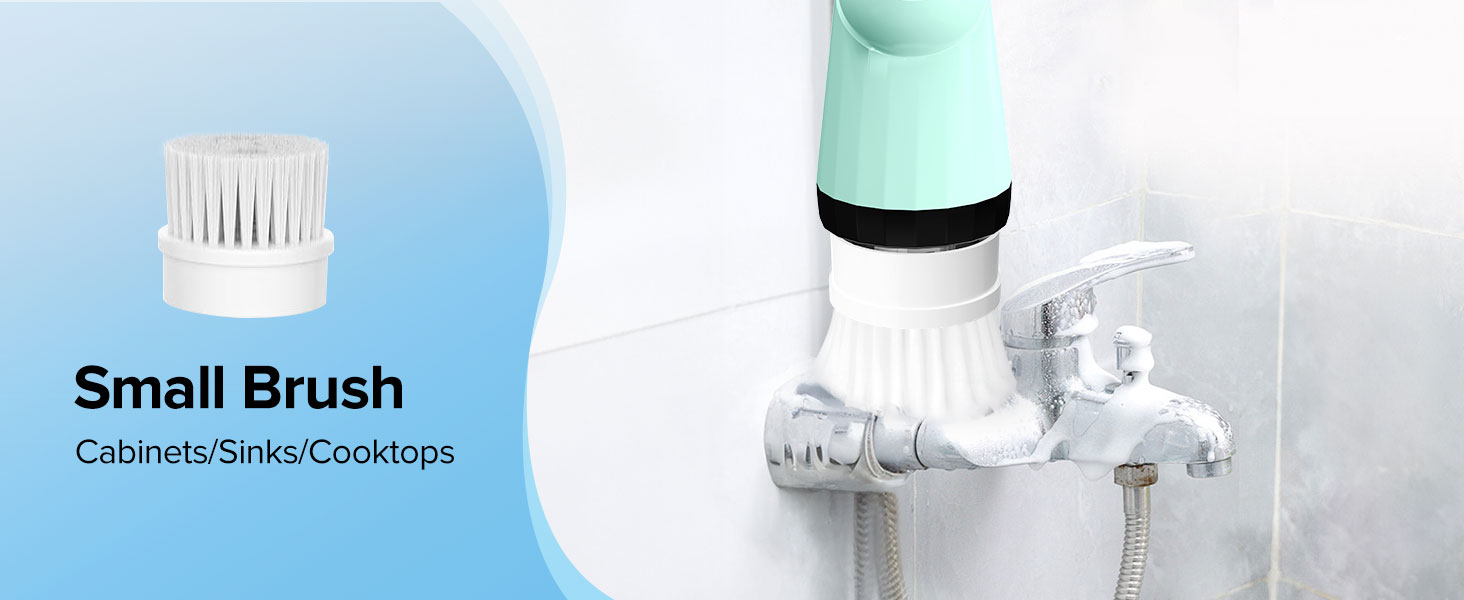 spin cleaning brush tub scrubber with long handle electric automatic scrubber for cleaning