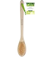 EcoTools Bristle Bath Brush, Shower Body Brush with Gentle, Stiff Bristles, Long Bamboo Handle, G...