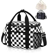 LOIDOU Lunch Box for Women Men Insulated Corduroy Lunch Bag Cooler Leakproof Reusable Adult Lunch...