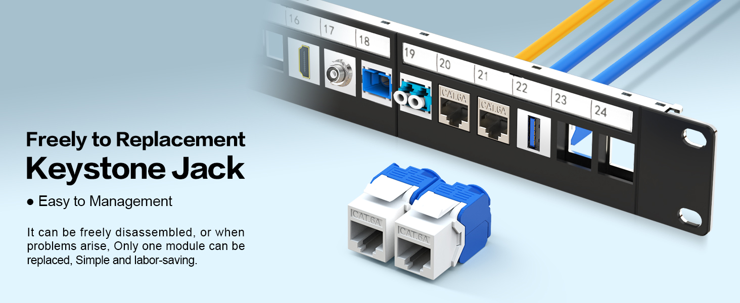 24 port keystone patch panel