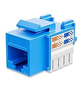 Iwillink (50 Packs) Cat6 Keystone Jack RJ45 Keystone Jack, UTP Modular Ethernet Jack Insert 90-De...