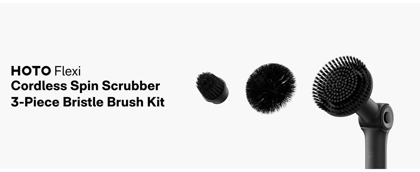 hoto flexi cordless spin scrubber brush kit