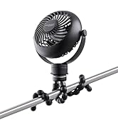IRIS USA WOOZOO 3.5" Cordless Portable Personal Fan with Flexible Tripod Stand, 10-Hour Runtime, ...