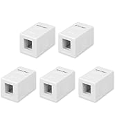 iwillink RJ45 Keystone Jack Surface Mount Outlet Box 1 Port, Blank Surface Mount Box for Cat6/Cat...