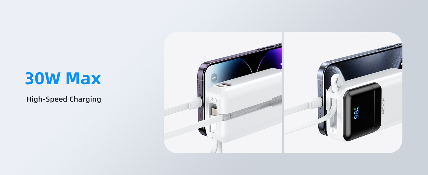 30w power bank fast charger