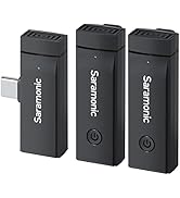 Saramonic Wireless Lavalier Microphone for iPhone iPad 2.4GHz Clip On Lapel Condenser Mic Profess...