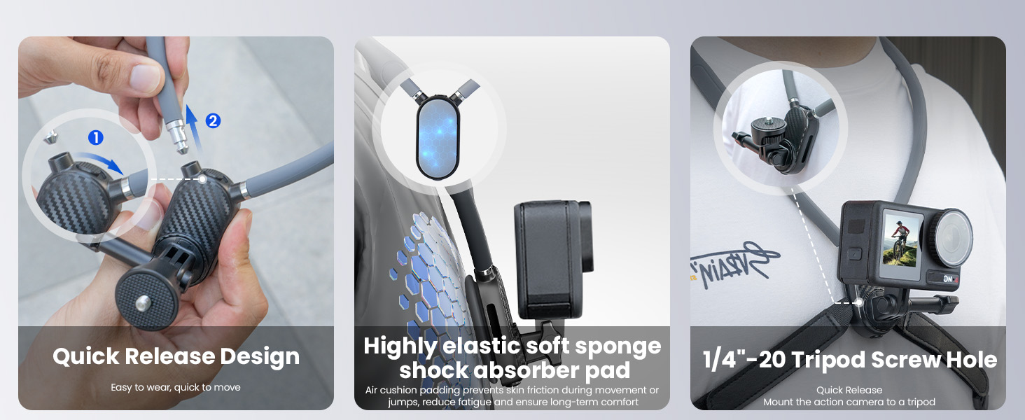 Walking Way Neck Mount for GoPro Magnetic Neck Camera Holder