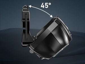 Black mounting bracket or holder shown at 45-degree angle against dark background, demonstrating adjustable positioning capability.