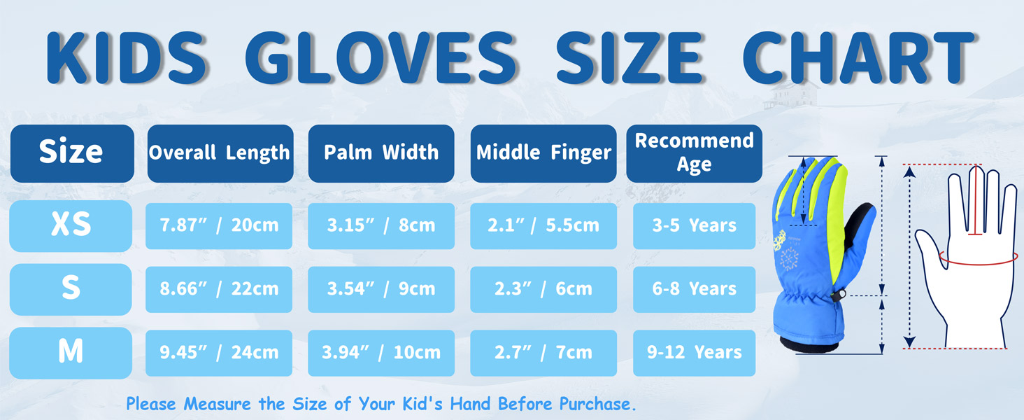 kid winter gloves