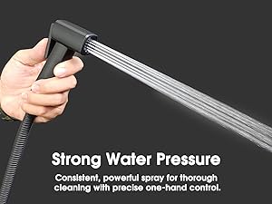 handheld bidet sprayer strong water pressure powerful cleaning spray