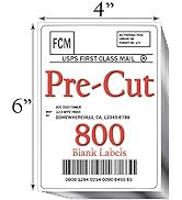 JETZAP Pre-Cut 4x6 Shipping Labels for Inkjet and Laser Printers - Just Load &amp; Print - USPS UPS F...
