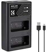 K&amp;F CONCEPT LP-E17 Battery Charger, Dual Slot LPE17 Fast Charger Compatible with Canon Cameras