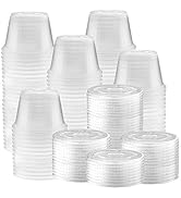 150-Pack of 4-oz Clear Plastic Jello Shot Cups small snack containers with lids –Small Shot Cups ...