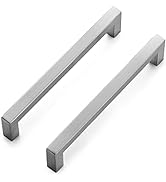 Ravinte 10 Pack 6-1/4 Inch Kitchen Square Cabinet Handles Satin Nickel Cabinet Pulls Brushed Nick...
