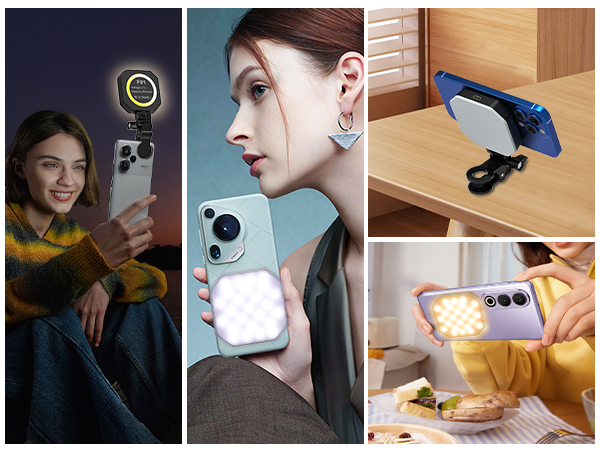 Rechargeable Fill Light for Selfies, Photography, Makeup, Vlogs, TikTok, Video
