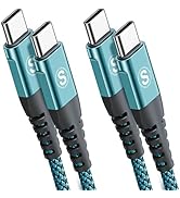AviBrex USB C to USB C Cable 60W [2-Pack 6.6ft], USB Type C Fast Charger Cord for Samsung Galaxy ...