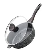 Kordisen Nonstick Deep Frying Pan with Lid, 10/11/12 Inch Skillet, Granite Stone Saute Pan for Co...