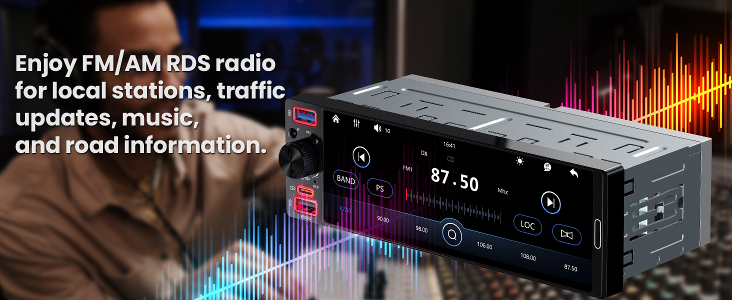 Single din car radio