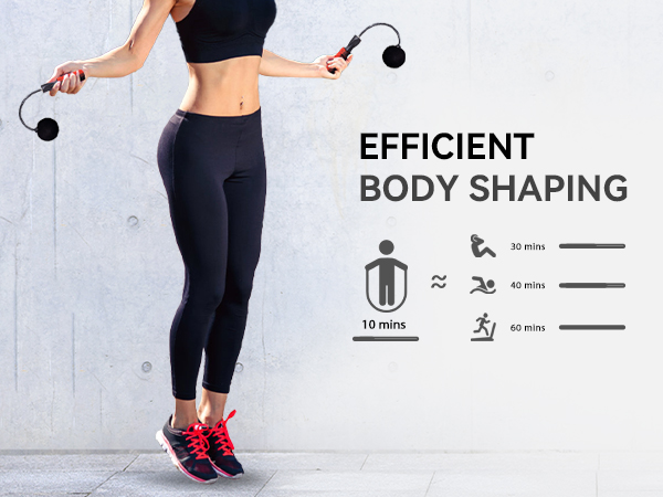 Weighted Jump Rope for Fitness Ropeless Bod Rope High Speed Skipping Rope Cordless Jumping Rope