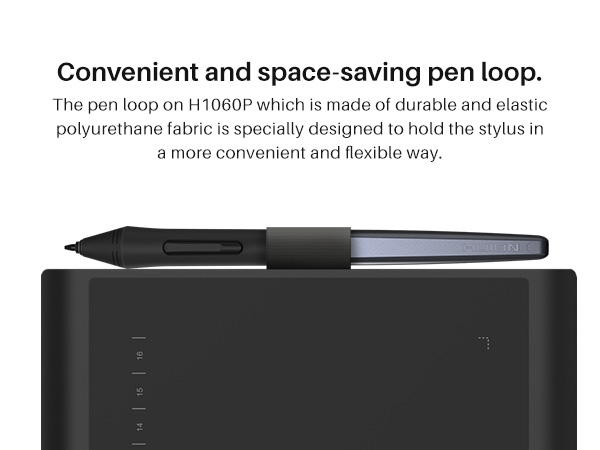 HUION Inspiroy H1060P Graphics Drawing Tablet with 8192 Pressure Sensitivity Battery-Free Stylus