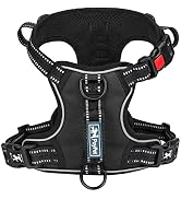 PoyPet No Pull Dog Harness, No Choke Front Clip Reflective Dog Vest with Soft Padded Vertical Han...
