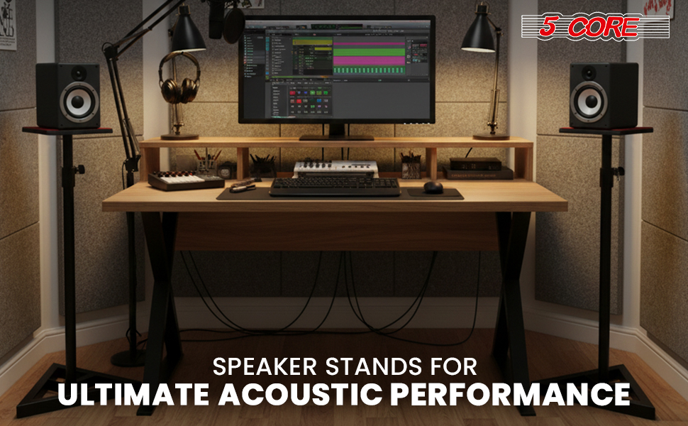 speaker stand height adjustable tripod mount pole stage studio floor monitor subwoofer