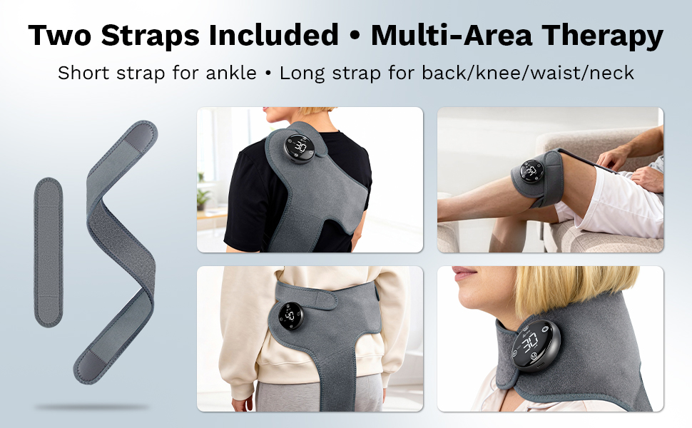 Portable Ankle Massager Rechargeable Foot Machine Adjustable Size for Men and Women