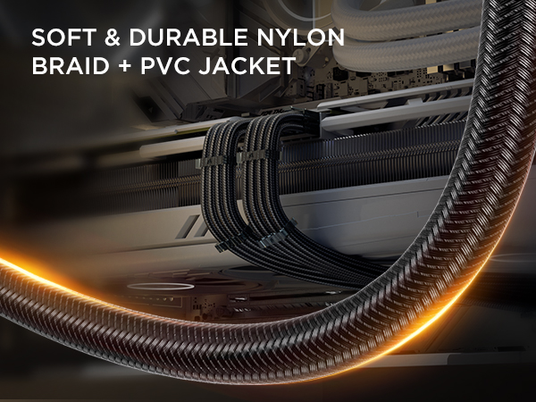 SOFT &amp; DURABLE NYLON BRAID + PVC JACKET