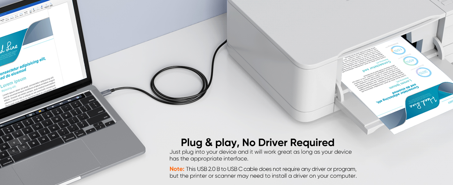 a plug and play, no driver required.