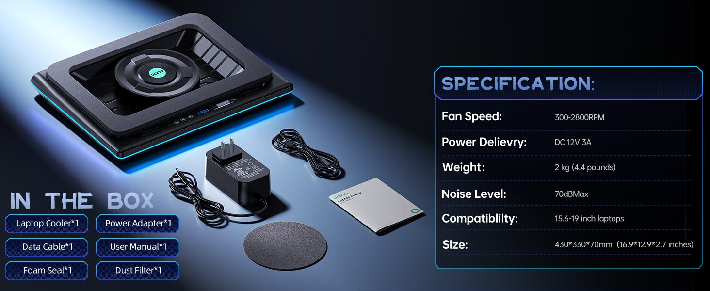 llano V12 laptop cooling pad