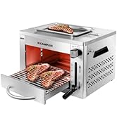 CAMPLUX Infrared Steak Grill 1600?, Portable Propane Gas Grill with Vertical Cooking, 10,000 BTU ...