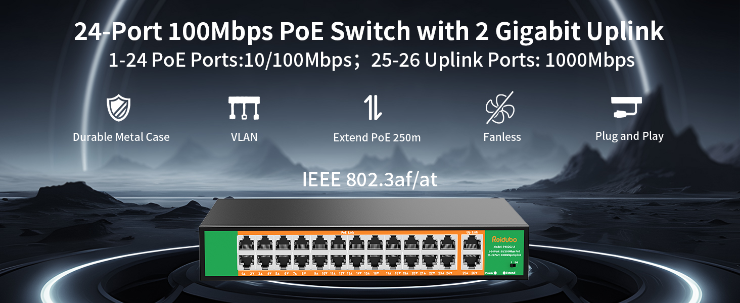 24 port poe switch