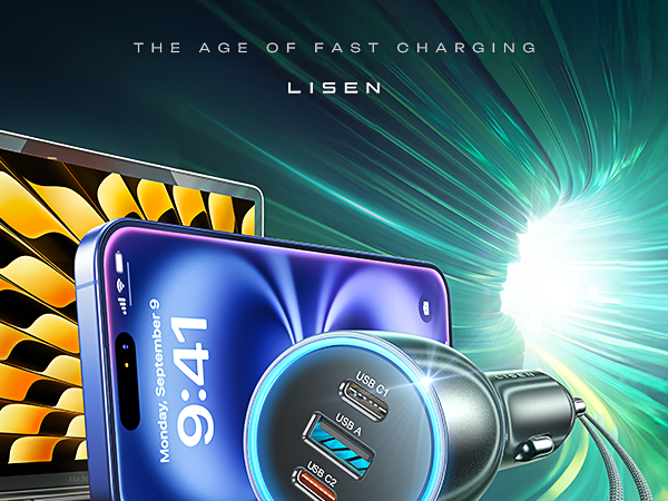 iphone 16 15 pro max plus car charger adapter usb c car charger fast charging macbook anker