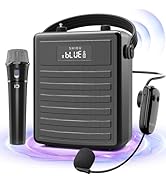 SHIDU Voice Amplifier with Wireless UHF Microphone, Professional Portable Bluetooth Speaker with ...