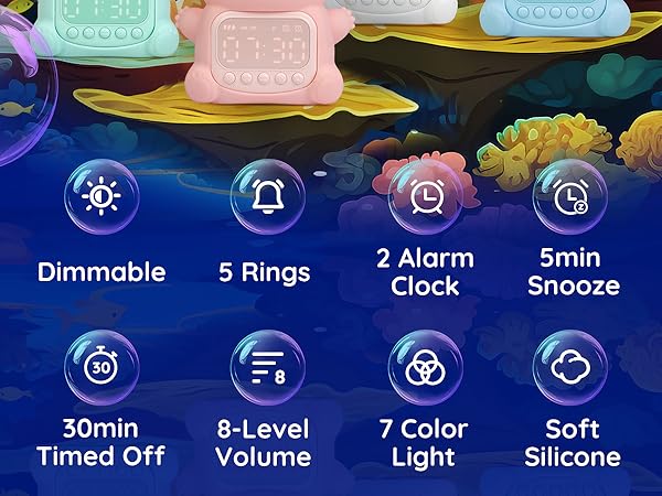 Axolotl Alarm Clock with Night Light