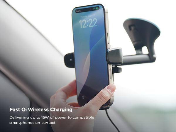 Wireless Charging Car Phone Mount Car Phone Holder iPhone Phone Mount Wireless Charging Mount