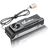 GUNMJO M.2 2280 SSD Heatsink, 20mm Built-in Cooling Fan, Aluminum Plate-Fin Design, with Thermal ...