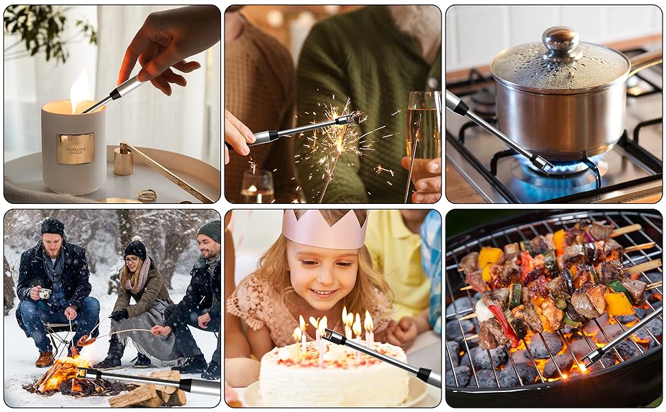 Lighters for candles, grills, camping and fireplaces