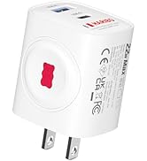 Haribo 22W GaN Wall Charger with Apple Watch Wireless Charging, PD 3.0 Dual USB-C/USB-A Charger f...