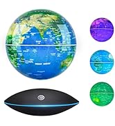 Flagest Magnetic Levitation Floating Globe Rotating Globe - Touch Control and Gradient Night Ligh...