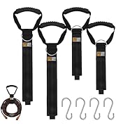 Hanging Extension Cord Holder - Handle Wrap Straps with S Hooks 4Pack 22" 35" Heavy Duty Garage O...