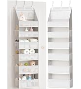 Criusia Over the Door Organizer, Heavy-Duty 6-Shelf Hanging Storage with 13 Mesh Pockets, 55lbs C...