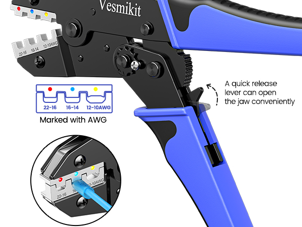 Ratchet Wire Terminal Crimper