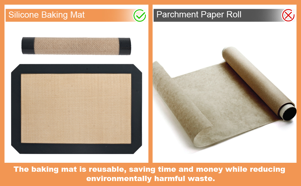 The baking mat is reusable.