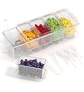 Prime Home Direct Ice Chilled Condiment Caddy Organizer | 5 Removable Containers &amp; Lids | Party S...